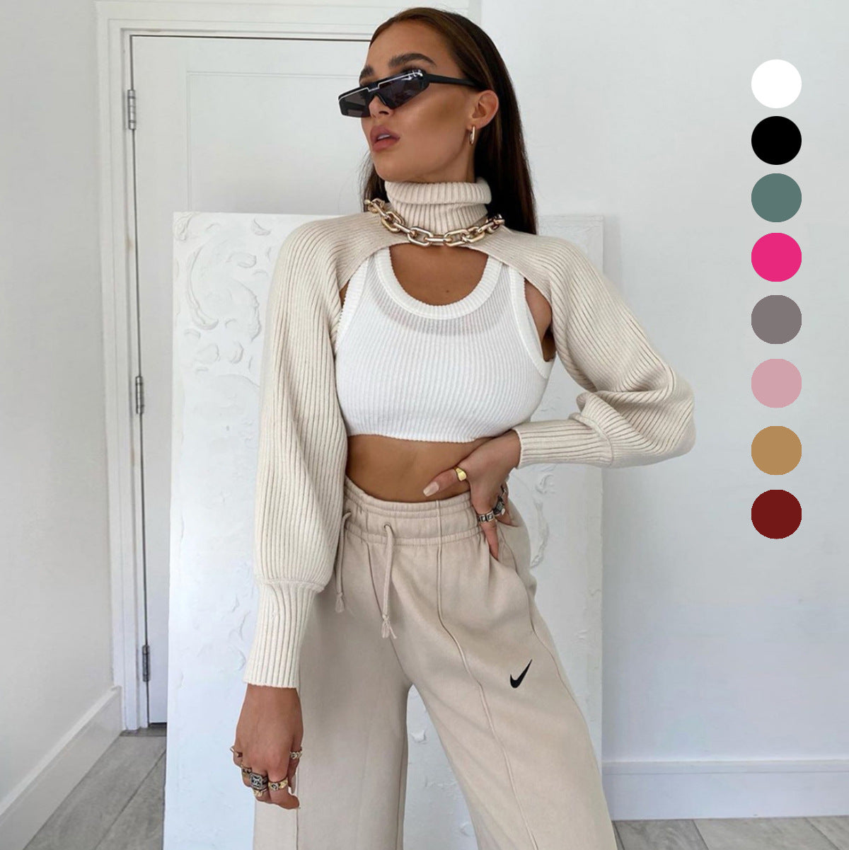 The Lux "Super Cutout" wool cover-up