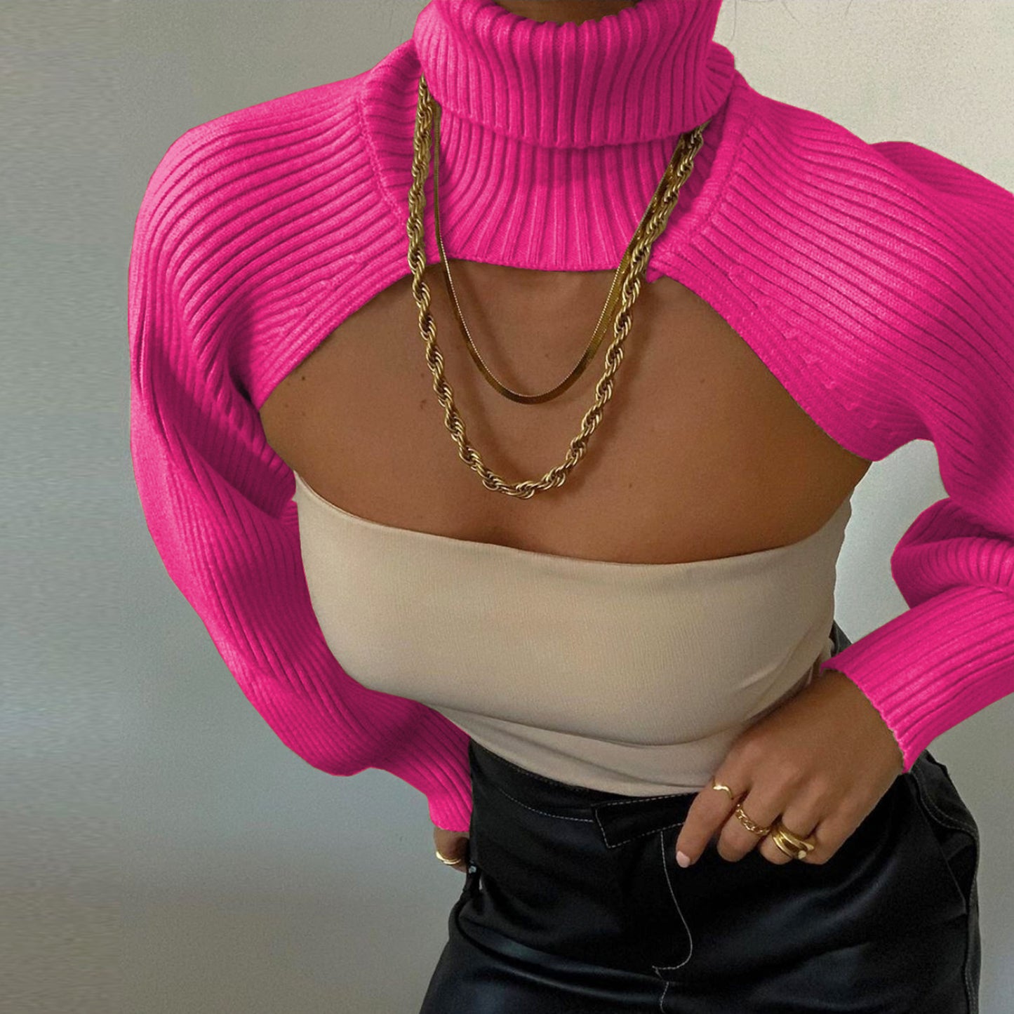 The Lux "Super Cutout" wool cover-up