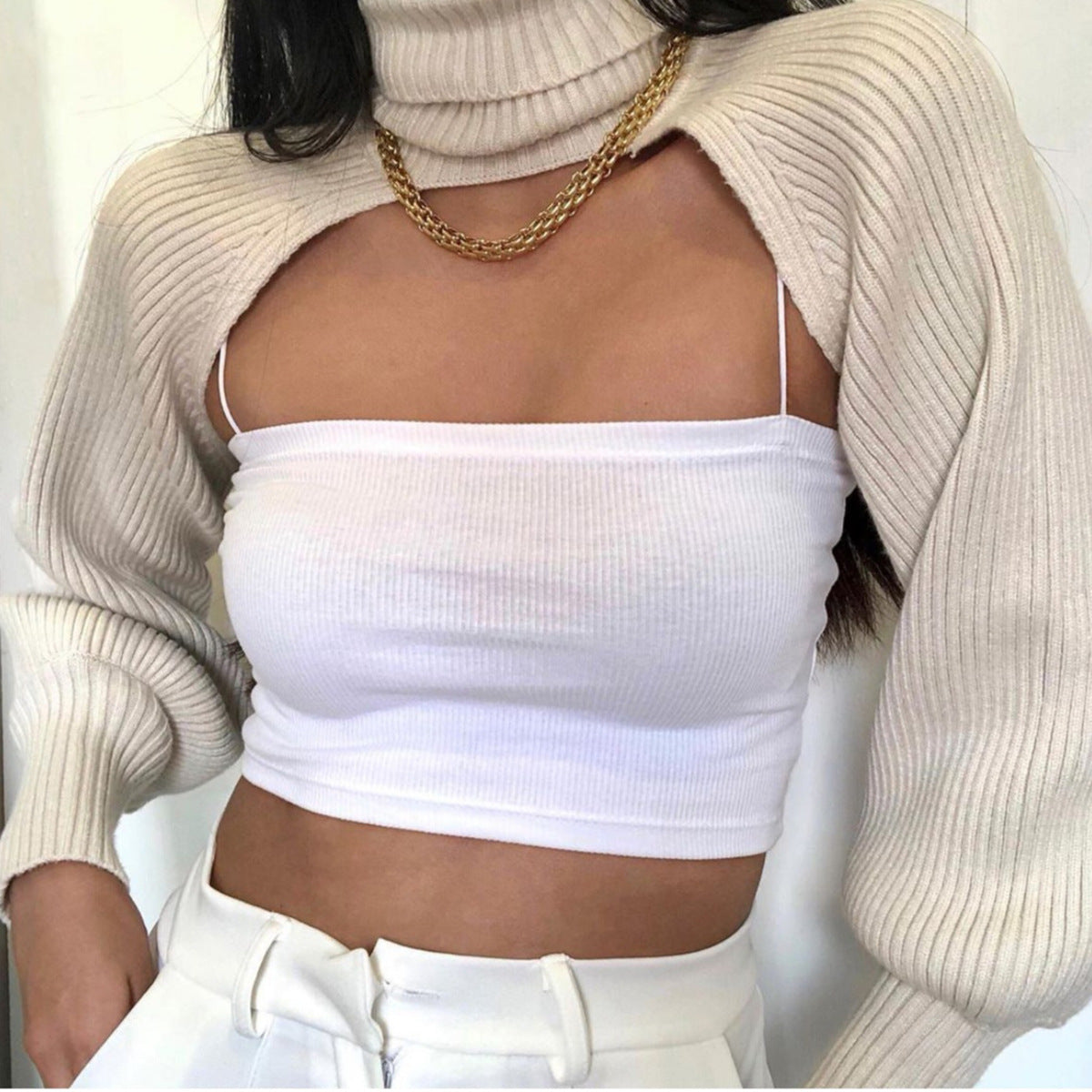The Lux "Super Cutout" wool cover-up