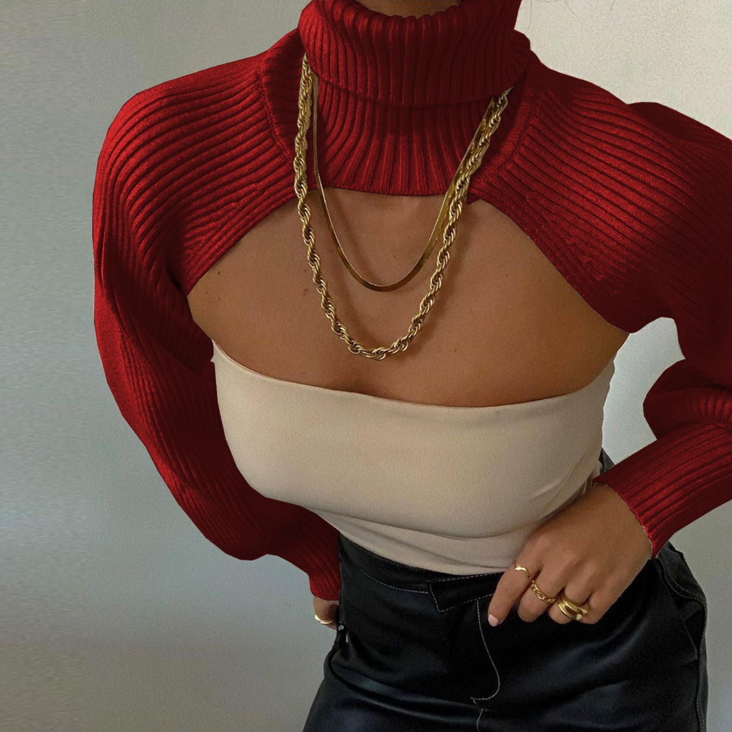 The Lux "Super Cutout" wool cover-up