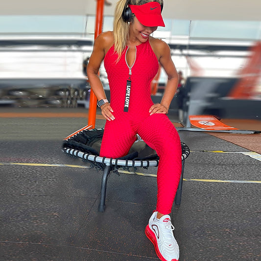 The Lux "Love" Red Jumpsuit